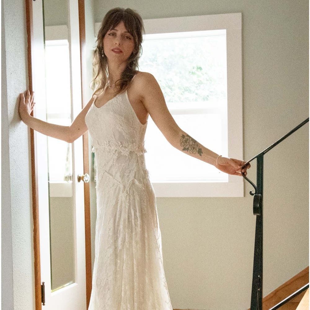 Astraea Silk and Lace Wedding Dress